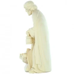 Palais du Rosaire Statue de la Sainte Famille en bois d'érable de 10cm^ Crèche | Statue En Bois