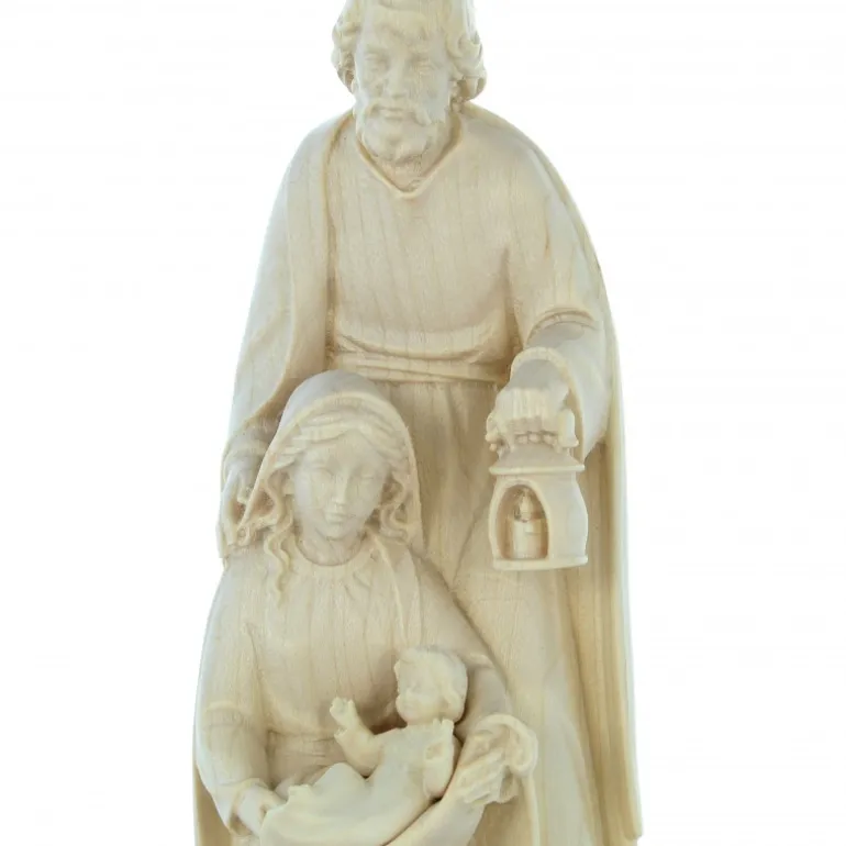 Palais du Rosaire Statue de la Sainte Famille en bois d'érable 15cm^ Crèche | Statue En Bois