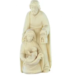 Palais du Rosaire Statue de la Sainte Famille en bois d'érable de 10cm^ Crèche | Statue En Bois