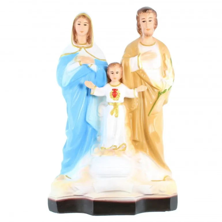 Palais du Rosaire Statue de la Sainte Famille 30cm en résine^ Statue De La Sainte Famille
