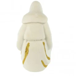 Palais du Rosaire Statue de la Vierge à l'enfant blanche et doré pailleté de 13cm^ Autres Statues De La Vierge