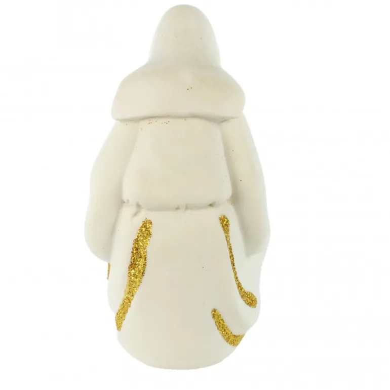 Palais du Rosaire Statue de la Vierge à l'enfant blanche et doré pailleté de 13cm^ Autres Statues De La Vierge