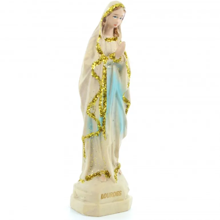 Palais du Rosaire Statue de la Vierge en résine imitation bois 8cm^ Autres Statues De La Vierge