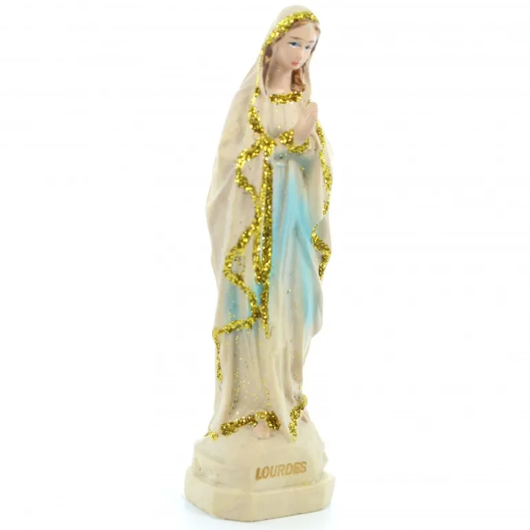 Palais du Rosaire Statue de la Vierge en résine imitation bois 8cm^ Autres Statues De La Vierge
