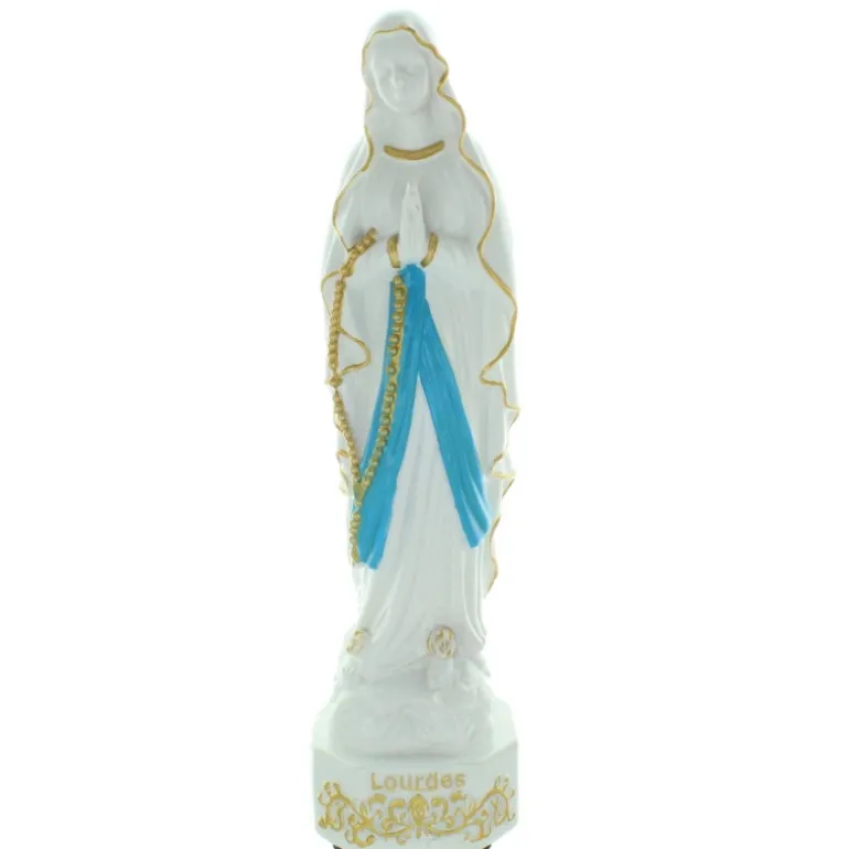 Palais du Rosaire Statue de la Vierge Marie lumineuse à pile en résine 31cm^ Statue Lumineuse