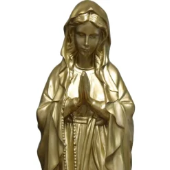 Palais du Rosaire Statue de la Vierge Marie dorée en résine 68cm^ Statue De Grande Taille