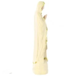 Palais du Rosaire Statue de la Vierge Marie en résine imitation bois avec paillettes dorées 6cm^ Autres Statues De La Vierge