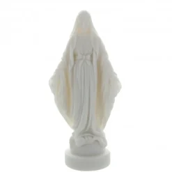 Palais du Rosaire Statue de la Vierge Miraculeuse en albâtre blanche 17 cm^ Statue Vierge Miraculeuse