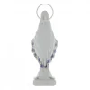 Palais du Rosaire Statue de la Vierge Miraculeuse robe blanche et manteau fleuri en résine 16cm^ Statue Vierge Miraculeuse