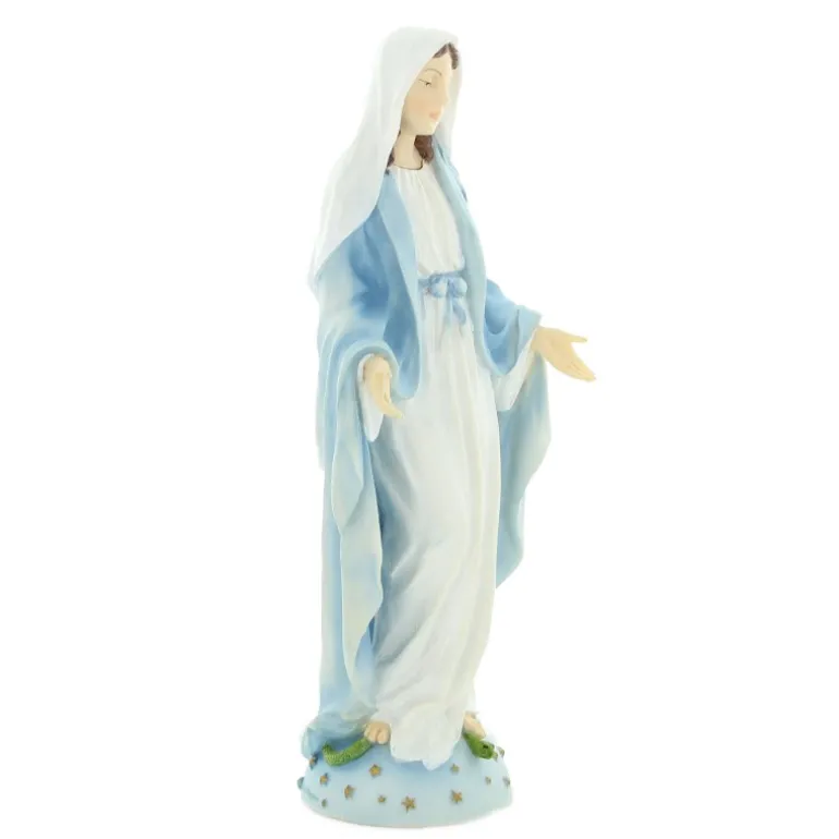 Palais du Rosaire Statue de la Vierge Miraculeuse en résine peinte à la main de 21cm^ Statue Vierge Miraculeuse