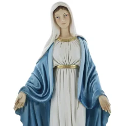 Palais du Rosaire Statue de la Vierge Miraculeuse en résine colorée 30 cm^ Statue Vierge Miraculeuse