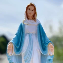 Palais du Rosaire Statue de la Vierge Miraculeuse 40cm en résine colorée^ Statue Vierge Miraculeuse