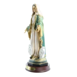 Palais du Rosaire Statue de la Vierge Miraculeuse de 22cm en résine^ Statue Vierge Miraculeuse