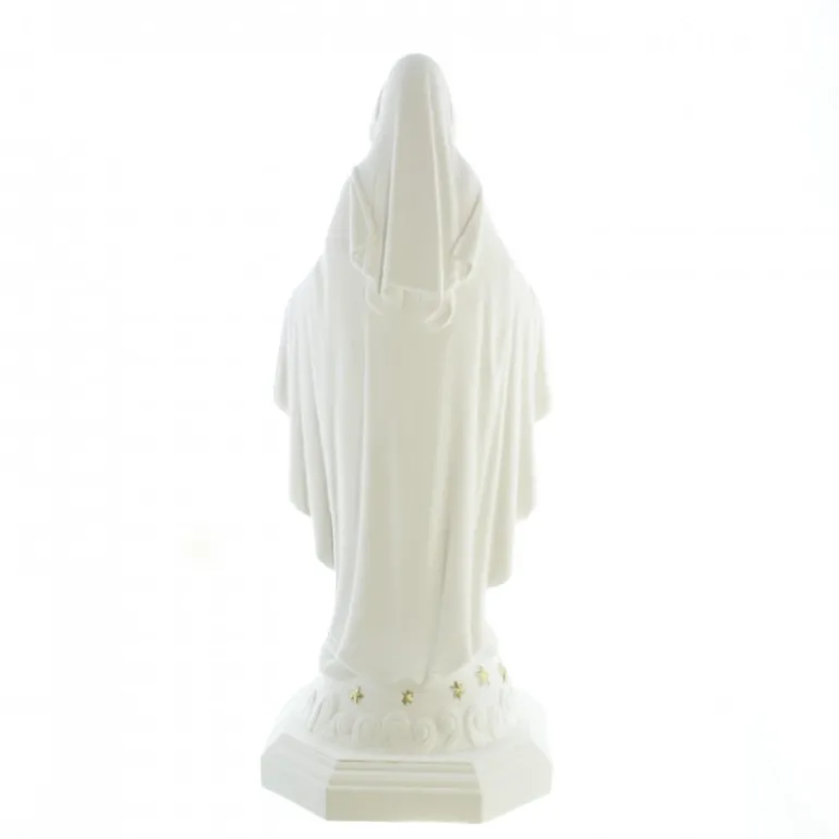 Palais du Rosaire Statue de la Vierge Miraculeuse blanche de 20cm en résine^ Statue Vierge Miraculeuse