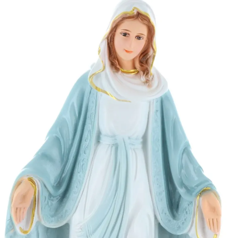 Palais du Rosaire Statue de la Vierge Miraculeuse 40cm en résine colorée^ Statue Vierge Miraculeuse