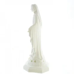 Palais du Rosaire Statue de la Vierge Miraculeuse blanche de 20cm en résine^ Statue Vierge Miraculeuse