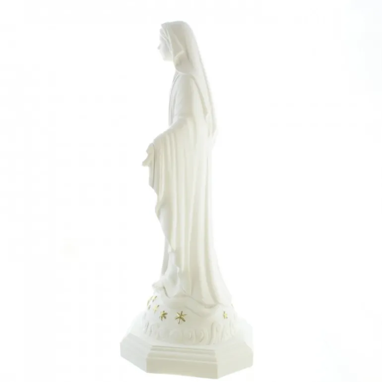 Palais du Rosaire Statue de la Vierge Miraculeuse blanche de 20cm en résine^ Statue Vierge Miraculeuse