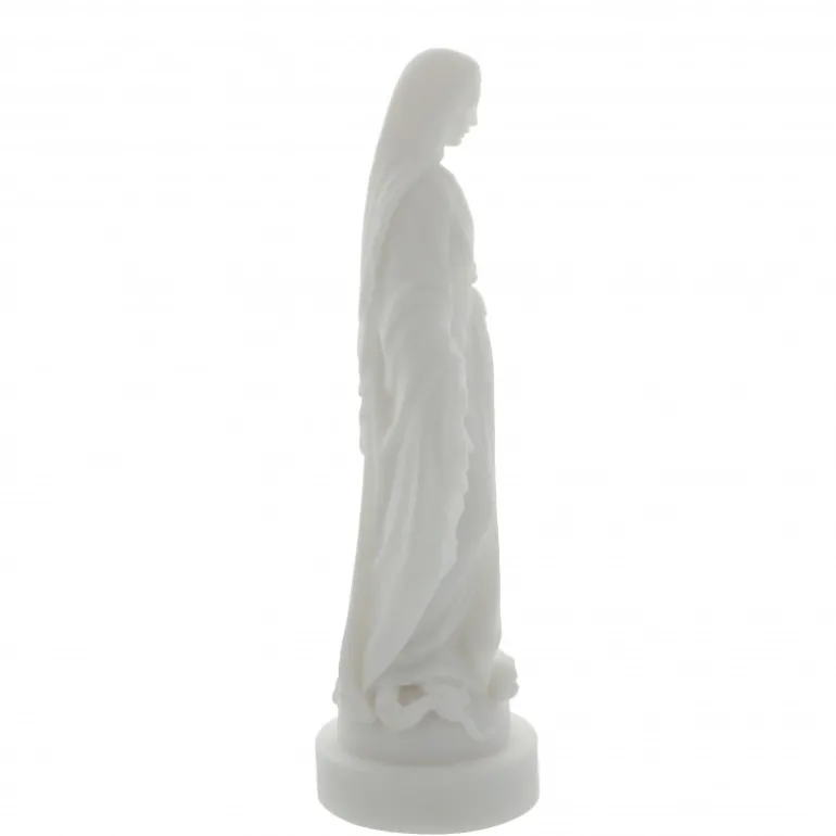 Palais du Rosaire Statue de la Vierge Miraculeuse en albâtre blanche 17 cm^ Statue Vierge Miraculeuse