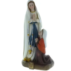 Palais du Rosaire Statue de l'Apparition de Lourdes en résine patinée 20cm^ Statue De Notre Dame De Lourdes