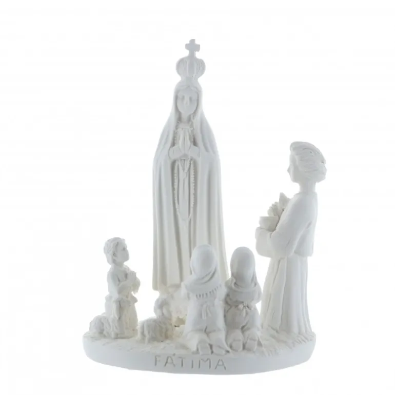 Palais du Rosaire Statue de l'Apparition de Fatima en résine blanche 12cm^ Statue Vierge De Fatima