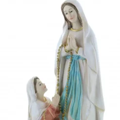 Palais du Rosaire Statue de l'Apparition de Lourdes en résine colorée 20 cm^ Statue De Notre Dame De Lourdes