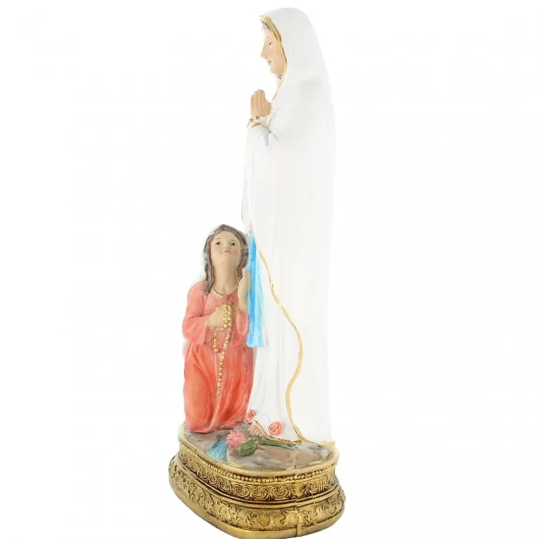 Palais du Rosaire Statue de l'Apparition de Lourdes en résine 30cm^ Statue De Notre Dame De Lourdes