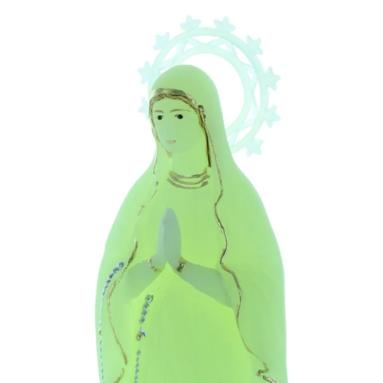Palais du Rosaire Statue de l'Apparition de Lourdes lumineuse en résine 20cm^ Statue Lumineuse