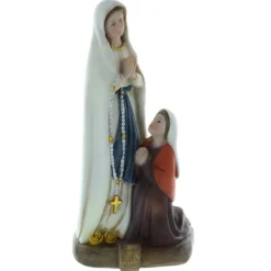 Palais du Rosaire Statue de l'Apparition de Lourdes en résine patinée 20cm^ Statue De Notre Dame De Lourdes