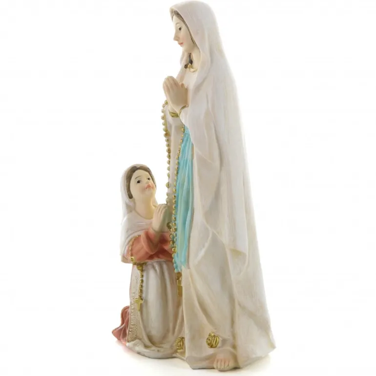 Palais du Rosaire Statue de l'Apparition de Lourdes en résine colorée 20 cm^ Statue De Notre Dame De Lourdes