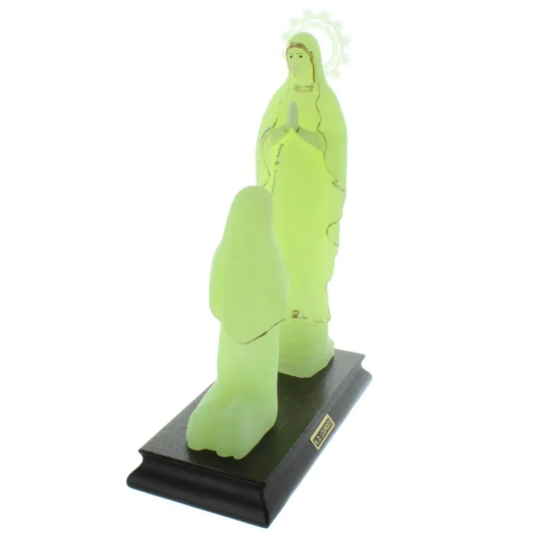 Palais du Rosaire Statue de l'Apparition de Lourdes lumineuse en résine 20cm^ Statue Lumineuse