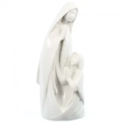 Palais du Rosaire Statue de l'Apparition en résine blanche 10cm^ Statue De Notre Dame De Lourdes