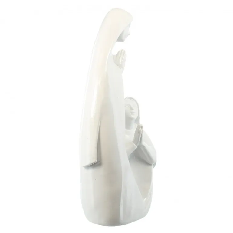 Palais du Rosaire Statue de l'Apparition en résine blanche 22cm^ Statue De Notre Dame De Lourdes
