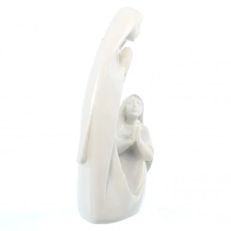 Palais du Rosaire Statue de l'Apparition en résine blanche 10cm^ Statue De Notre Dame De Lourdes