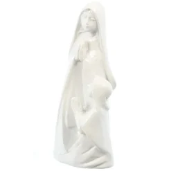 Palais du Rosaire Statue de l'Apparition en résine blanche 8cm^ Statue De Notre Dame De Lourdes