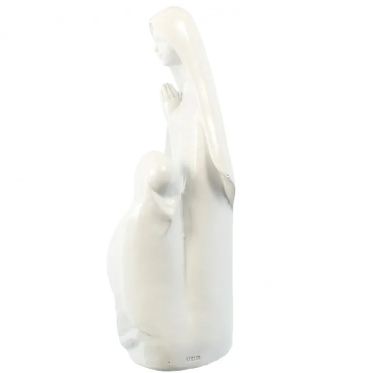 Palais du Rosaire Statue de l'Apparition en résine blanche 22cm^ Statue De Notre Dame De Lourdes