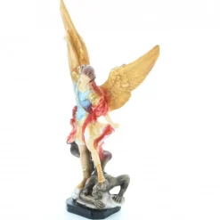 Palais du Rosaire Statue de l'Archange Saint Michel luttant contre Satan en résine de 20cm^ Statue De Saint Michel