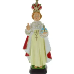 Palais du Rosaire Statue de l'Enfant Jésus de Prague en résine colorée 30cm^Enfant Enfant Jésus