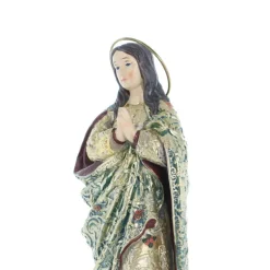 Palais du Rosaire Statue de l'Immaculée Conception 22cm en résine colorée^ Autres Statues De La Vierge