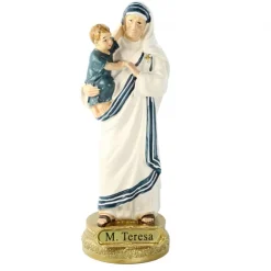 Palais du Rosaire Statue de Mère Teresa de 14cm en résine colorée^ Autres Statues De Saints