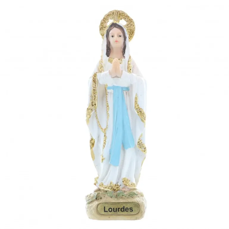 Palais du Rosaire Statue de Notre Dame de Lourdes de 14 cm^ Statue De Notre Dame De Lourdes
