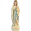 Palais du Rosaire Statue de Notre Dame de Lourdes en résine imitation bois et paillettes 60 cm^ Statue De Notre Dame De Lourdes