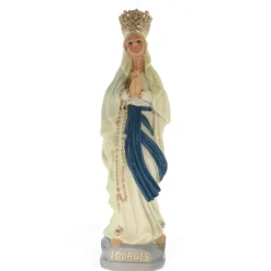 Palais du Rosaire Statue de Notre Dame de Lourdes couronnée en résine de 25cm^ Statue De Notre Dame De Lourdes