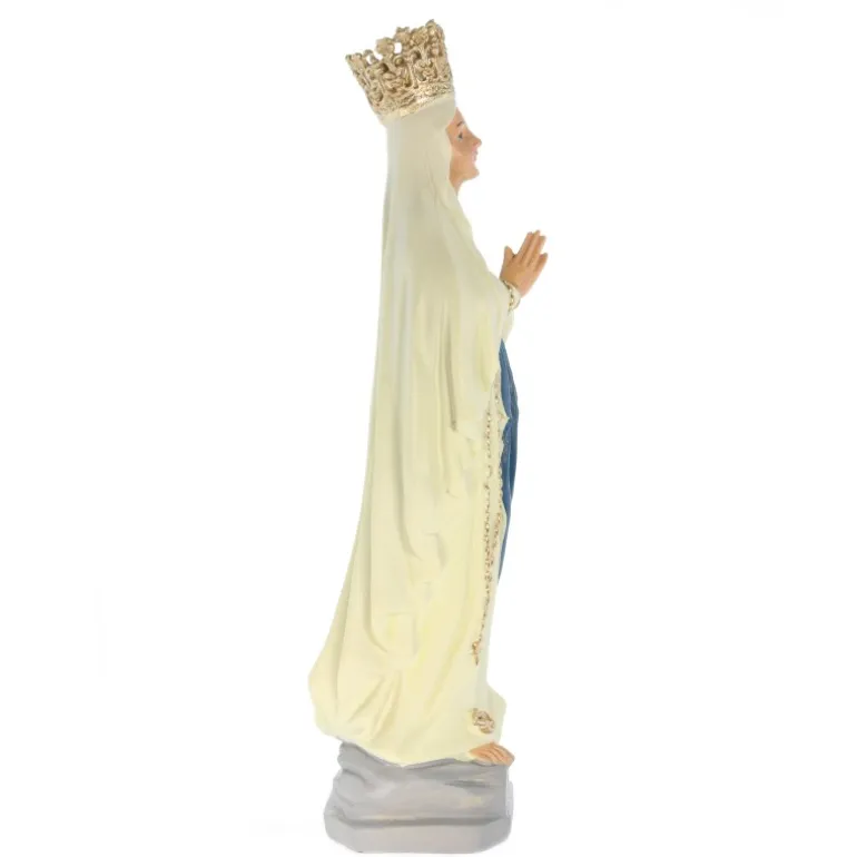 Palais du Rosaire Statue de Notre Dame de Lourdes couronnée en résine de 25cm^ Statue De Notre Dame De Lourdes