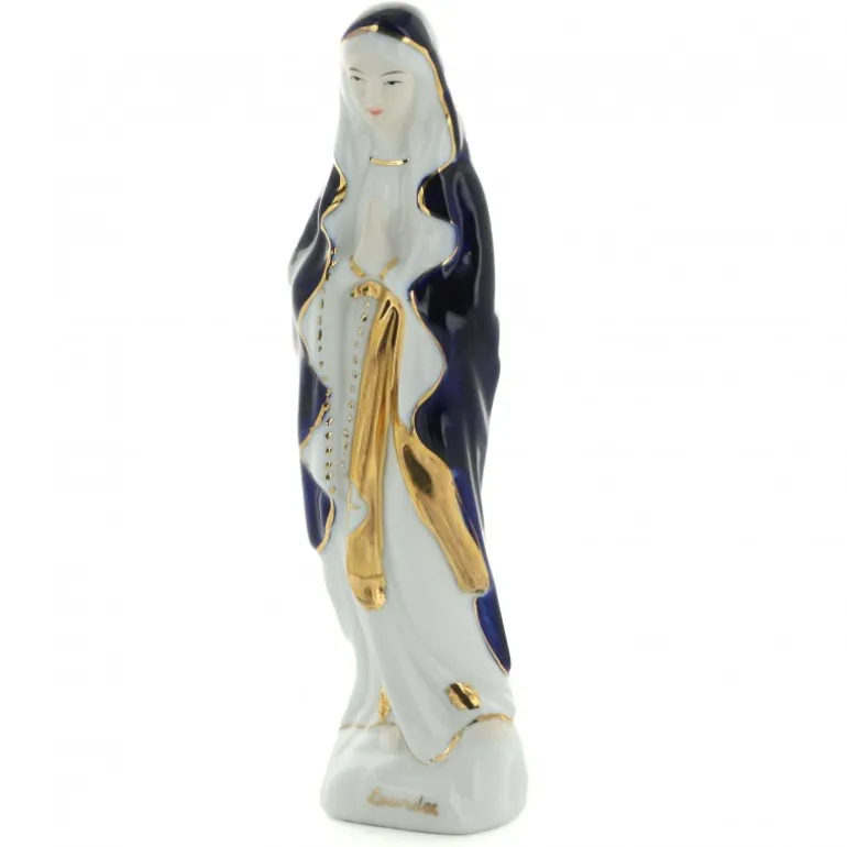 Palais du Rosaire Statue de Notre Dame de Lourdes en porcelaine 16 cm^ Statue De Notre Dame De Lourdes