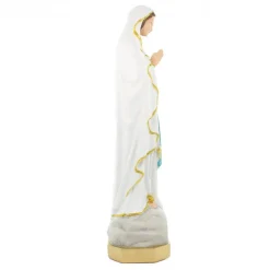 Palais du Rosaire Statue de Notre Dame de Lourdes avec liseret pailleté doré en résine de 60cm^ Statue De Grande Taille | Statue De Notre Dame De Lourdes