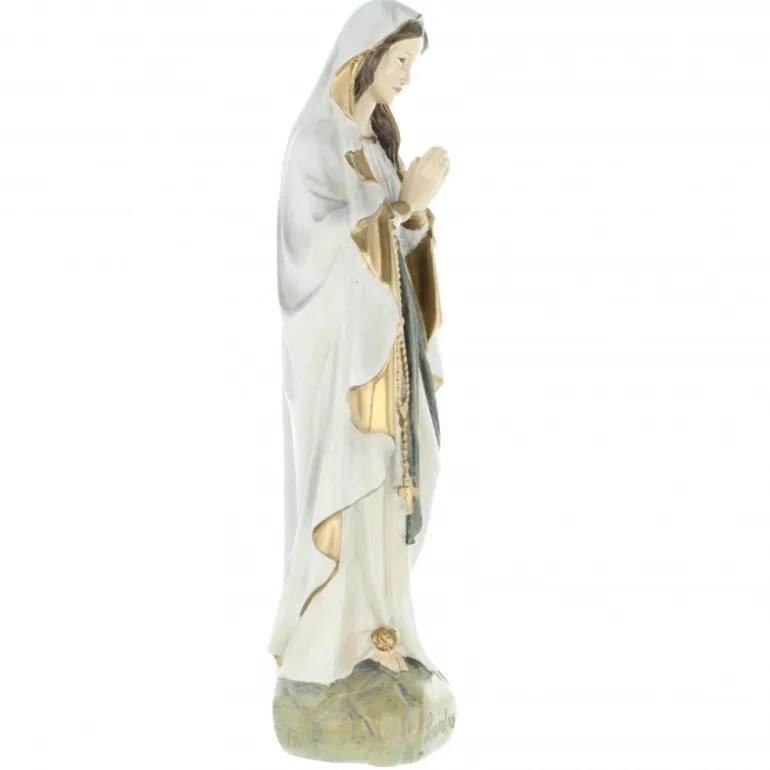 Palais du Rosaire Statue de Notre Dame de Lourdes en résine style antique de 25cm^ Statue De Notre Dame De Lourdes
