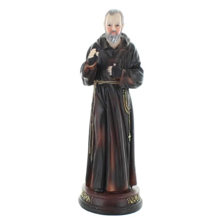 Palais du Rosaire Statue de Padre Pio 30cm en résine^ Autres Statues De Saints