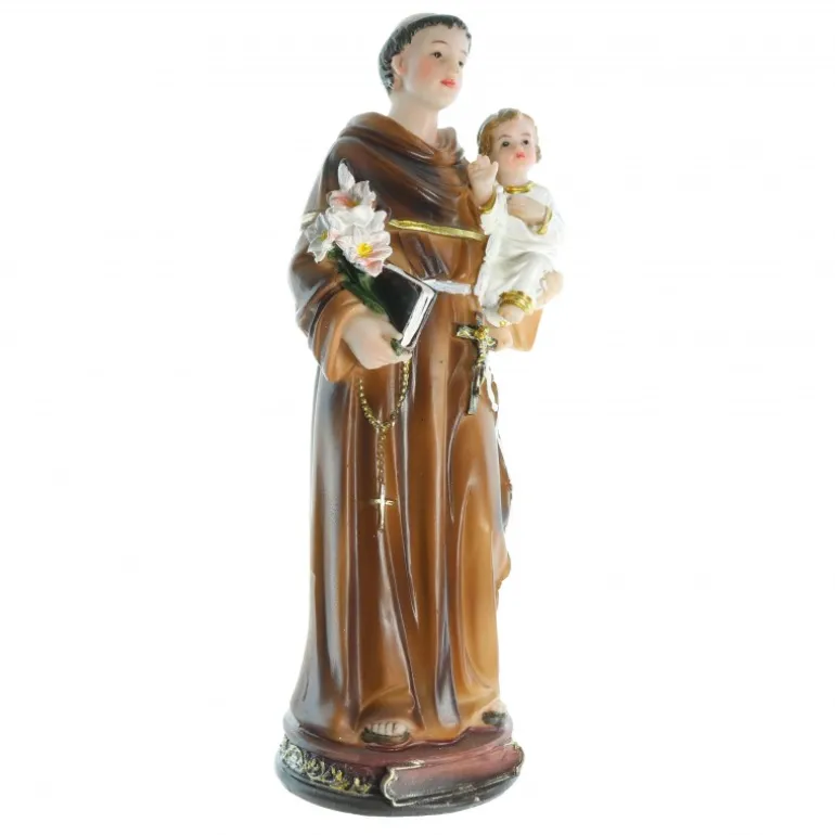Palais du Rosaire Statue de Saint Antoine de 20cm en résine^ Statue De Saint Antoine