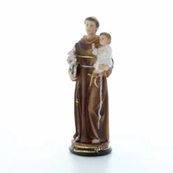 Palais du Rosaire Statue de Saint Antoine décorée en résine 12 cm^ Statue De Saint Antoine