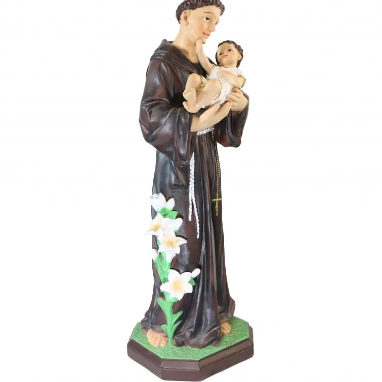 Palais du Rosaire Statue de Saint Antoine de 60cm en résine^ Statue De Grande Taille | Statue De Saint Antoine